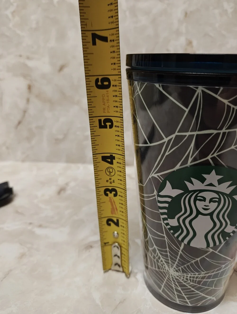 Starbucks Halloween 2021 Spider Web Cup 16 oz Tumbler Glow in Dark No Straw